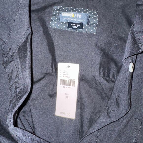 Maeve * The Bennett buttondown shirt nwt new black Anthropologie medium - Picture 11 of 11
